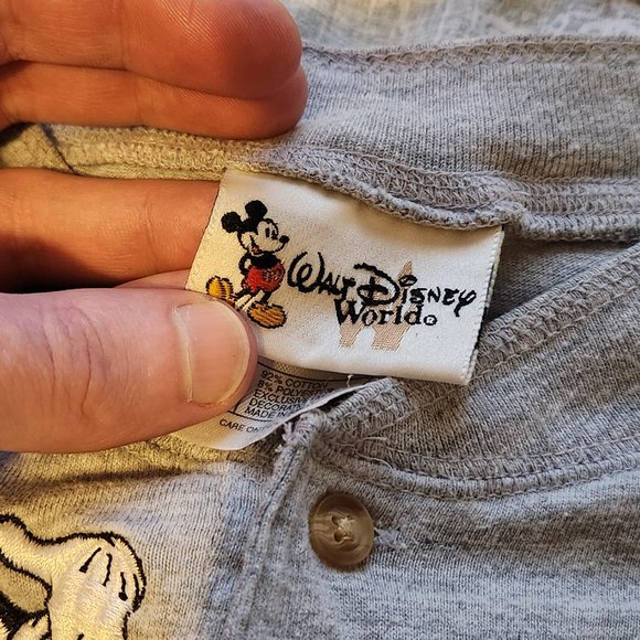 Disney Mickey Donald Goofy Pluto Embroidered Vintage Button Down T Shirt… - Picture 3 of 5